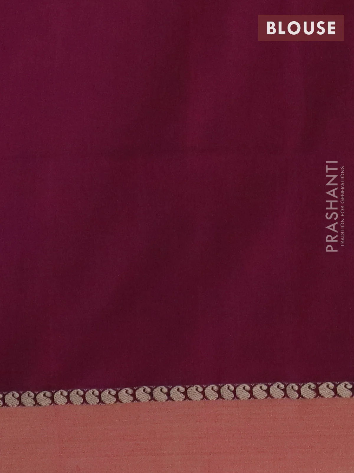 Bengal soft cotton saree dark magenta with thread woven buttas and paisley thread woven simple border - Image 4