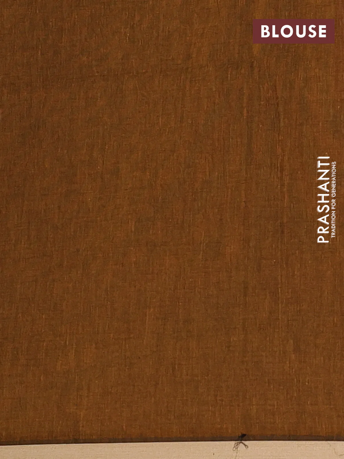Bengal soft cotton saree dark mustard with thread woven buttas and piping border - Image 4