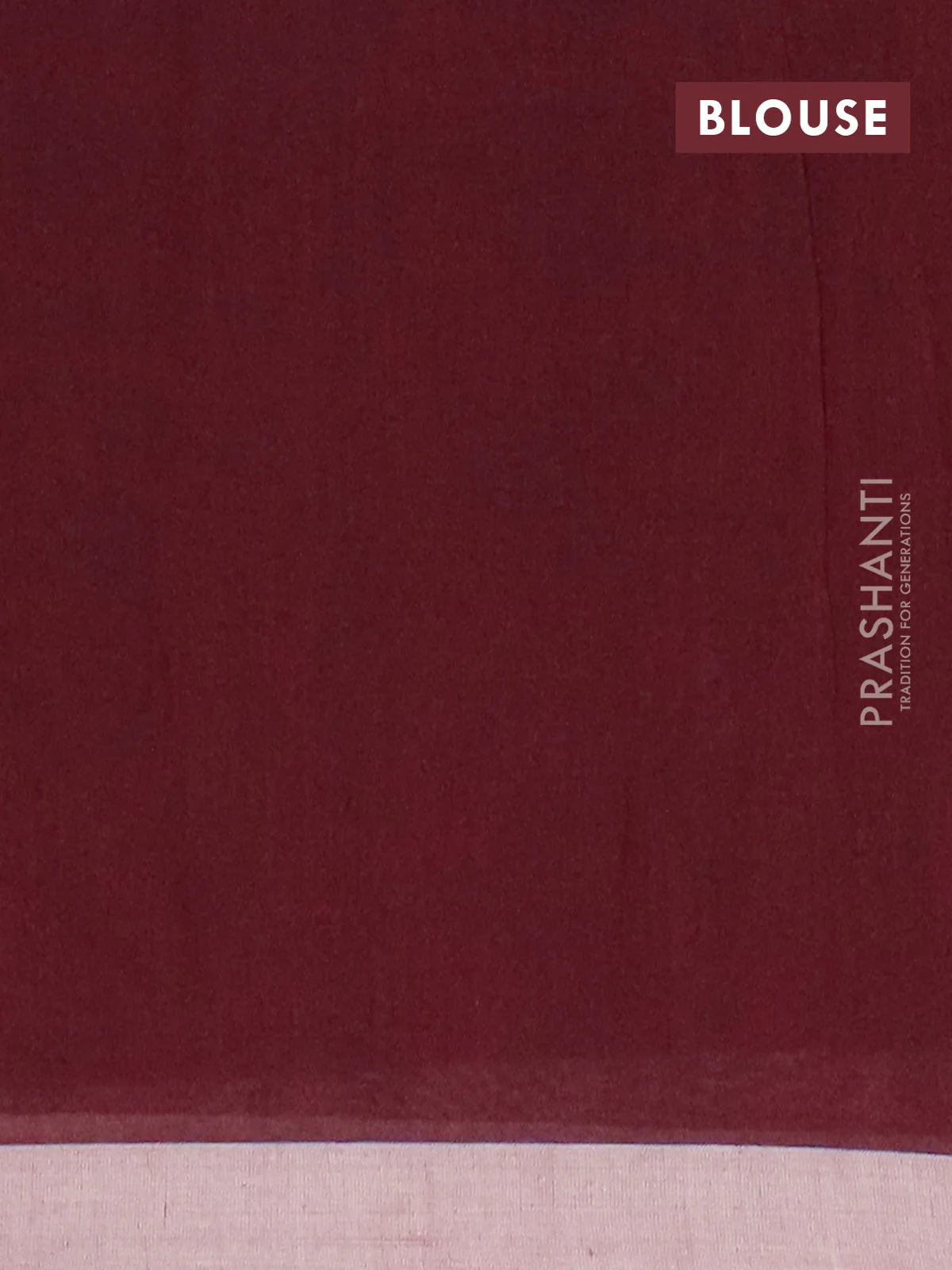 Bengal soft cotton saree deep maroon and beige with thread woven buttas and simple border - Image 4