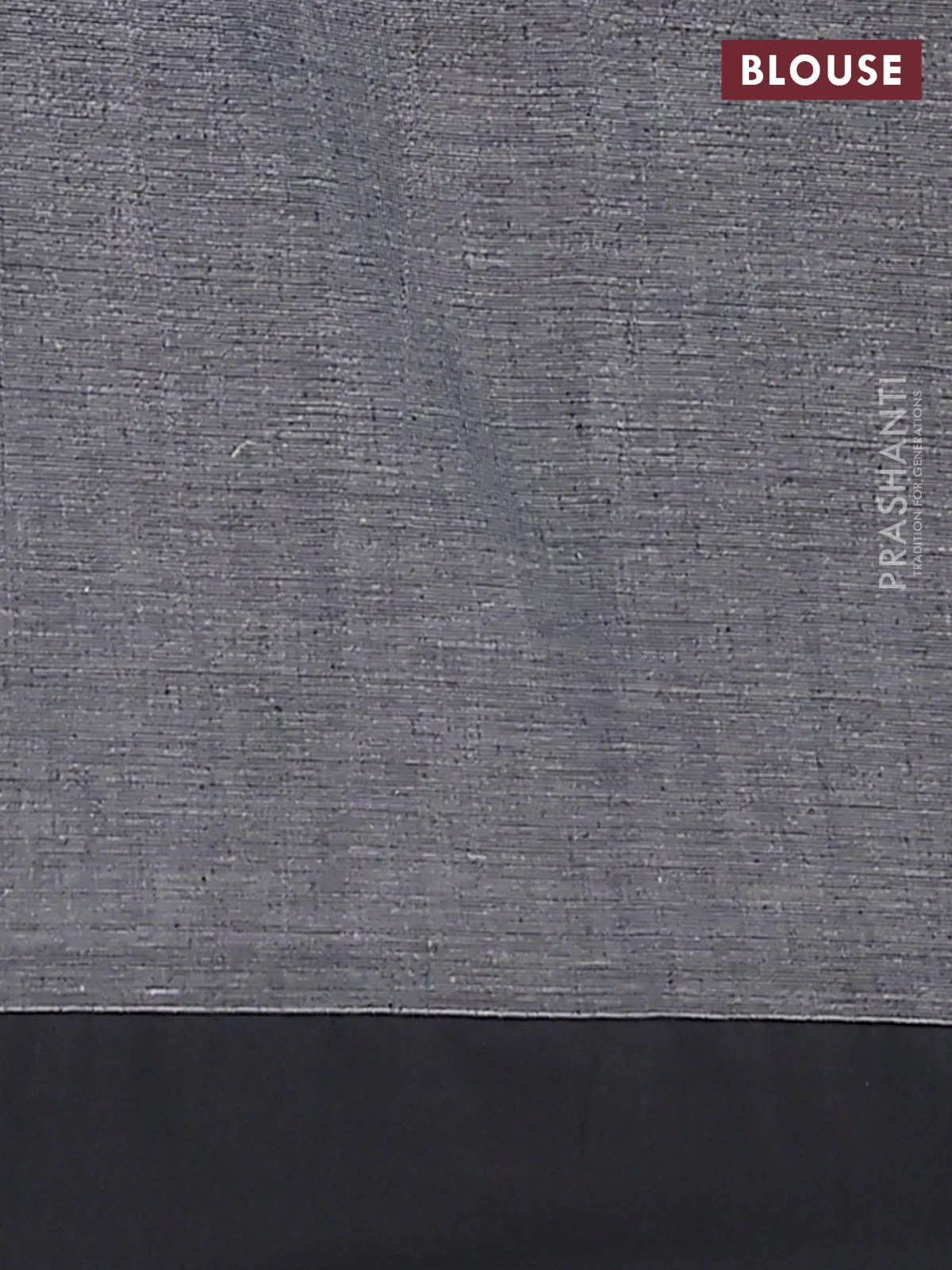Bengal soft cotton saree grey and maroon with allover butta weaves and simple border - Image 4