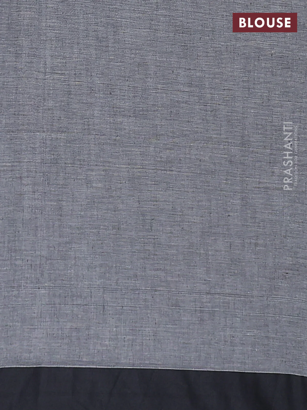 Bengal soft cotton saree grey and maroon with allover butta weaves and simple border - Image 4