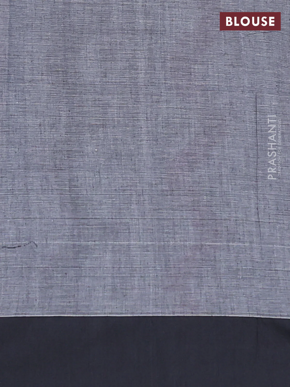 Bengal soft cotton saree grey and maroon with allover weaves and simple border - Image 4