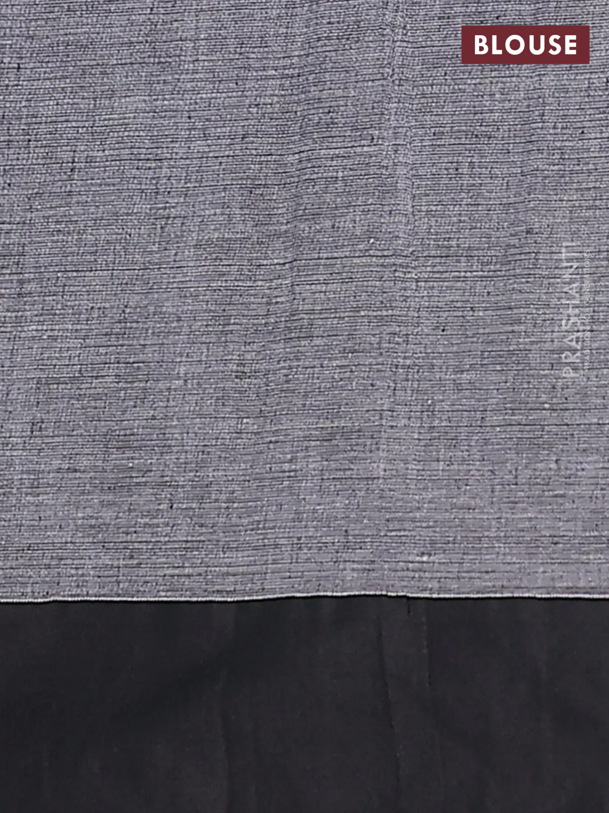 Bengal soft cotton saree grey and maroon with allover weaves and simple border - Image 4