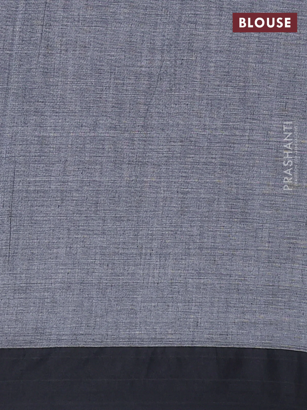 Bengal soft cotton saree grey and maroon with allover weaves and simple border - Image 4