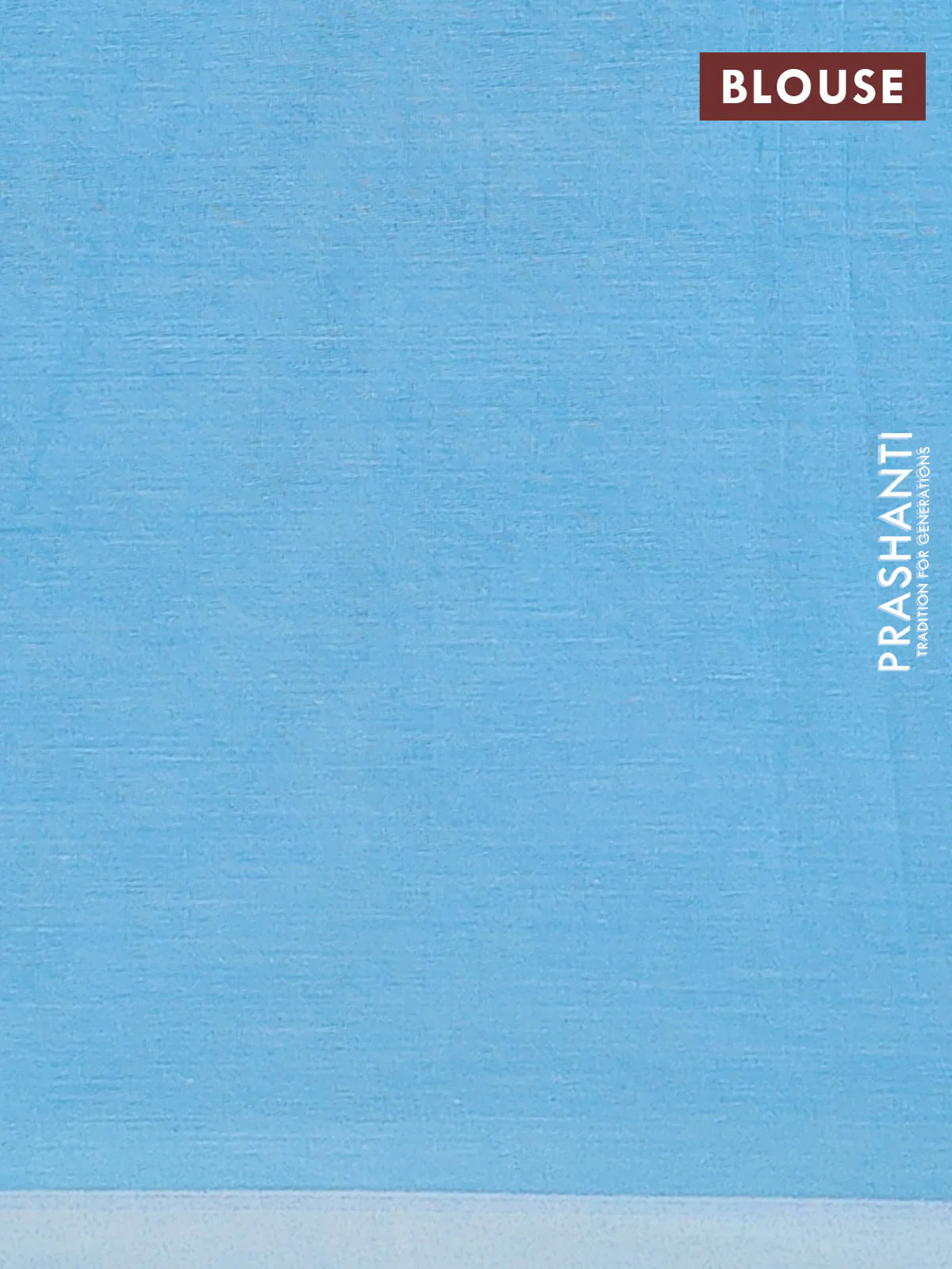 Bengal soft cotton saree light blue with thread woven buttas and piping border - Image 4