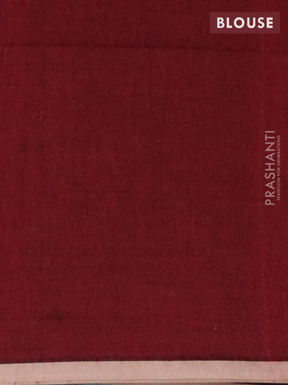 Bengal soft cotton saree maroon and beige with thread woven buttas and piping border - Image 4