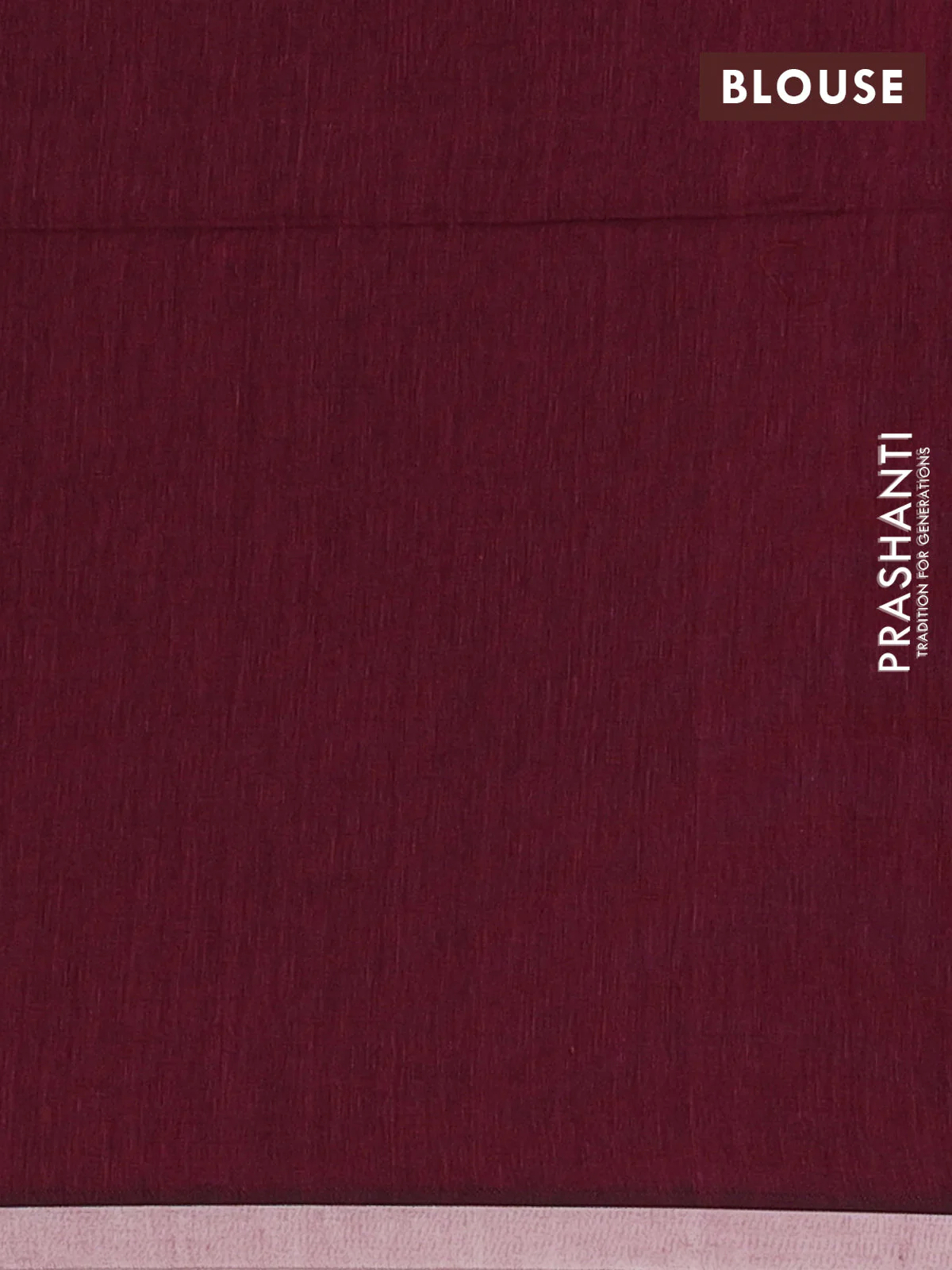 Bengal soft cotton saree maroon and off white with thread woven buttas and piping border - Image 4