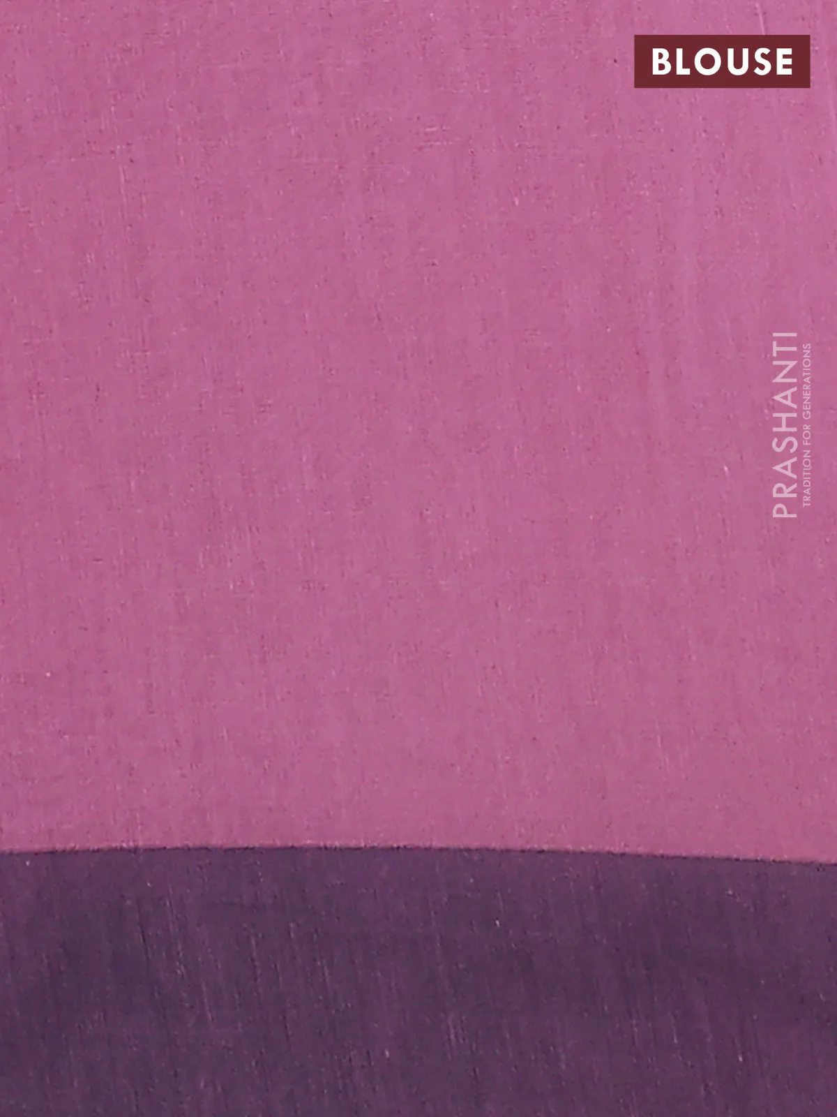 Bengal soft cotton saree mauve pink and blue with allover butta weaves and simple border - Image 4