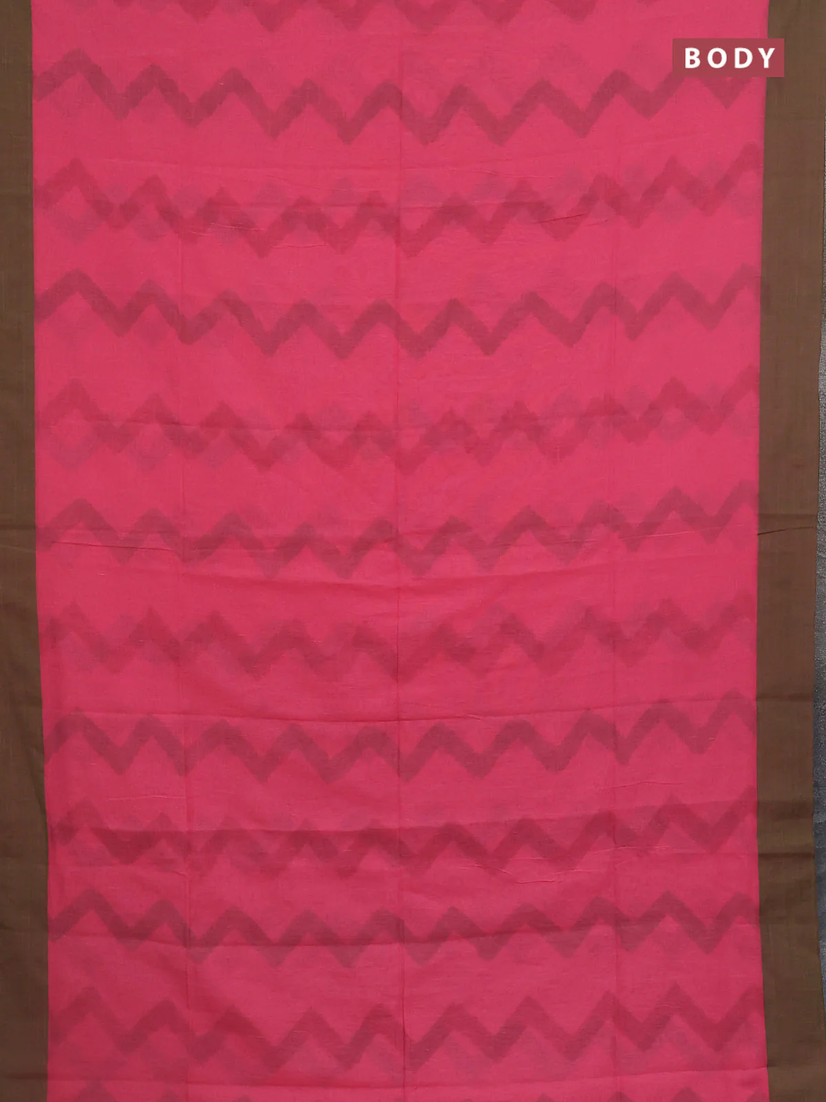 Bengal soft cotton saree mauve pink and green with allover weaves and simple border - Image 2