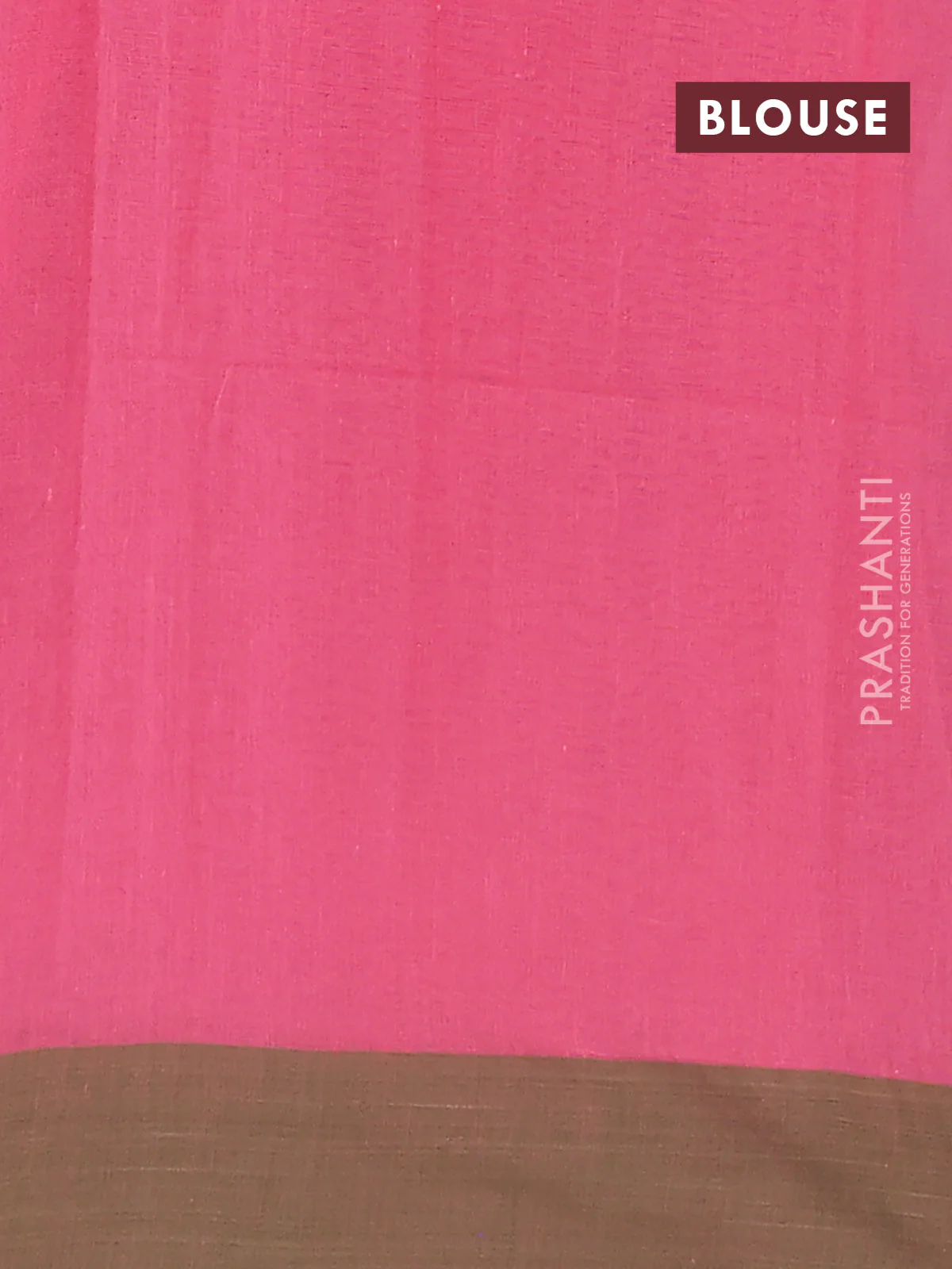 Bengal soft cotton saree mauve pink and green with allover weaves and simple border - Image 4