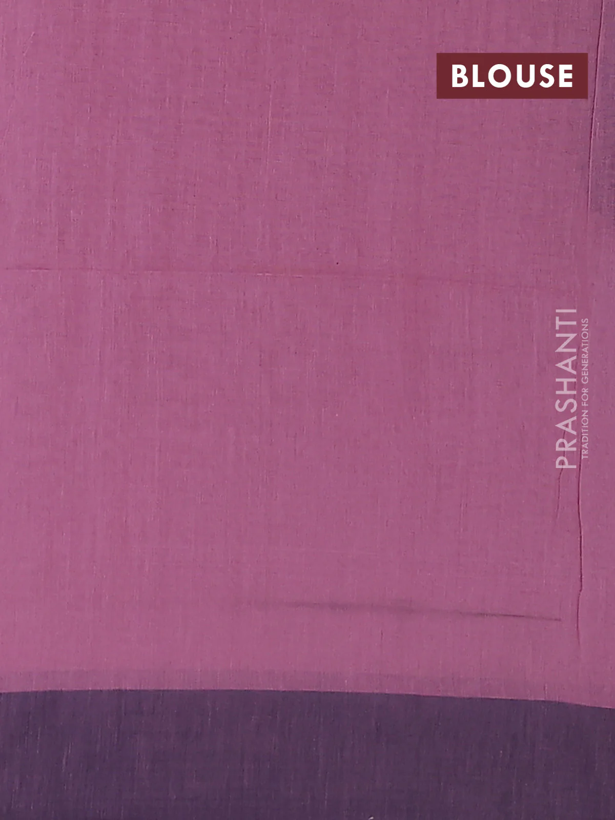 Bengal soft cotton saree mauve pink and navy blue with allover weaves and simple border - Image 4