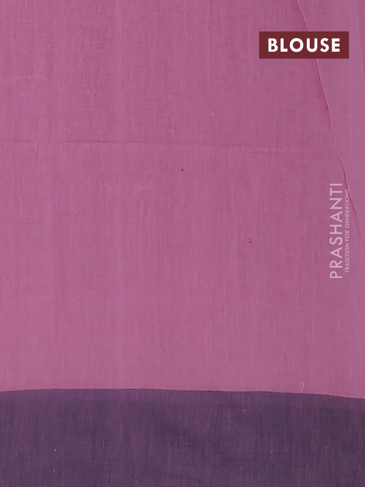 Bengal soft cotton saree mauve pink and navy blue with weaves and simple border - Image 4