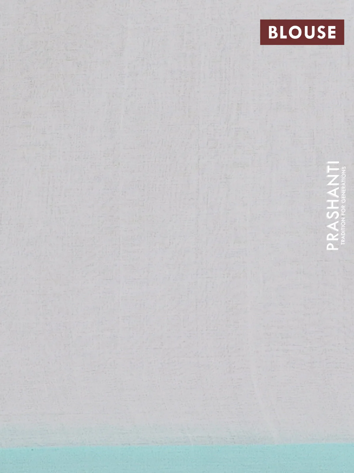 Bengal soft cotton saree off white and teal green with thread woven buttas and piping border - Image 4
