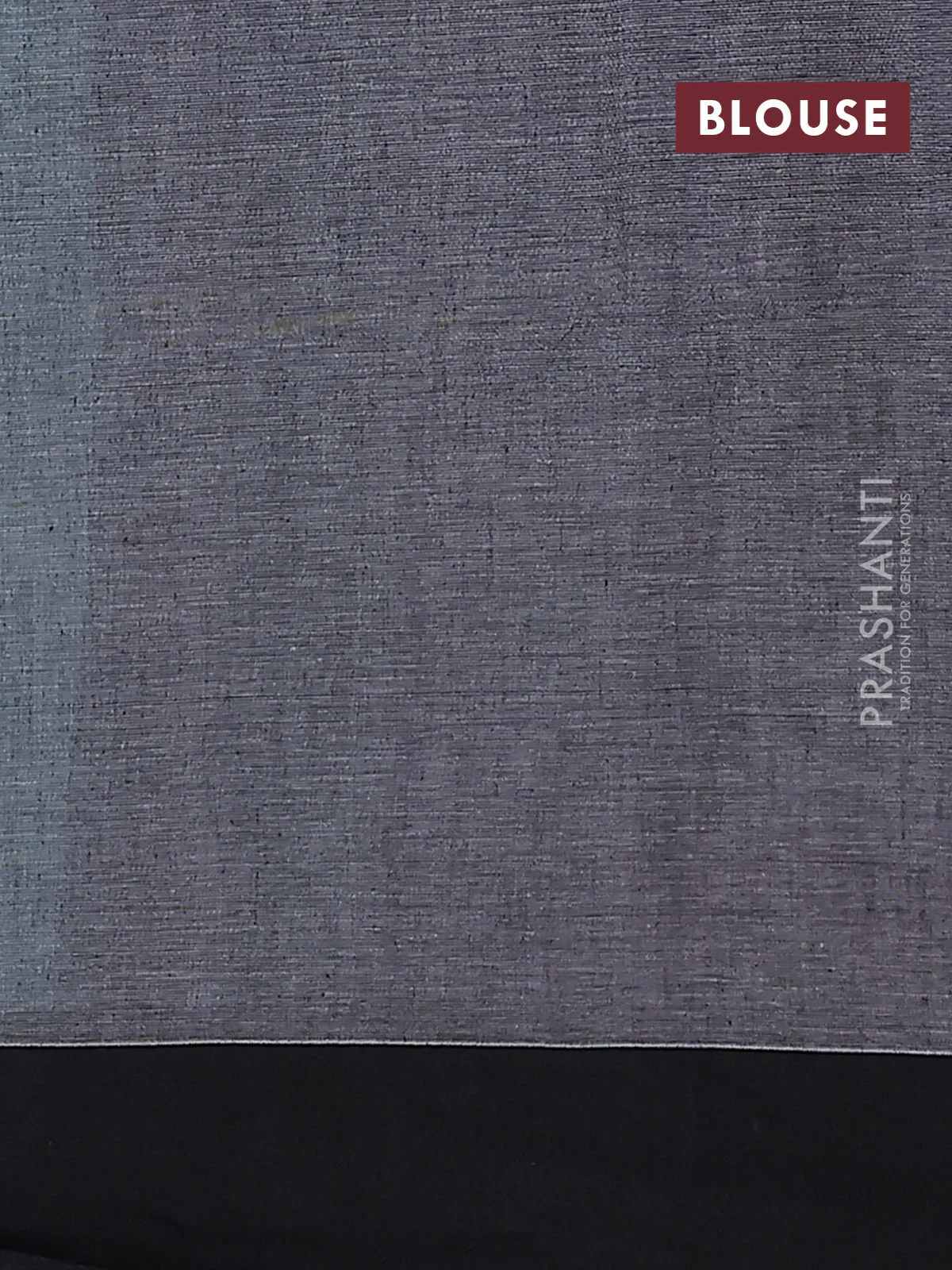 Bengal soft cotton saree pastel blue and grey with allover weaves and simple border - Image 4