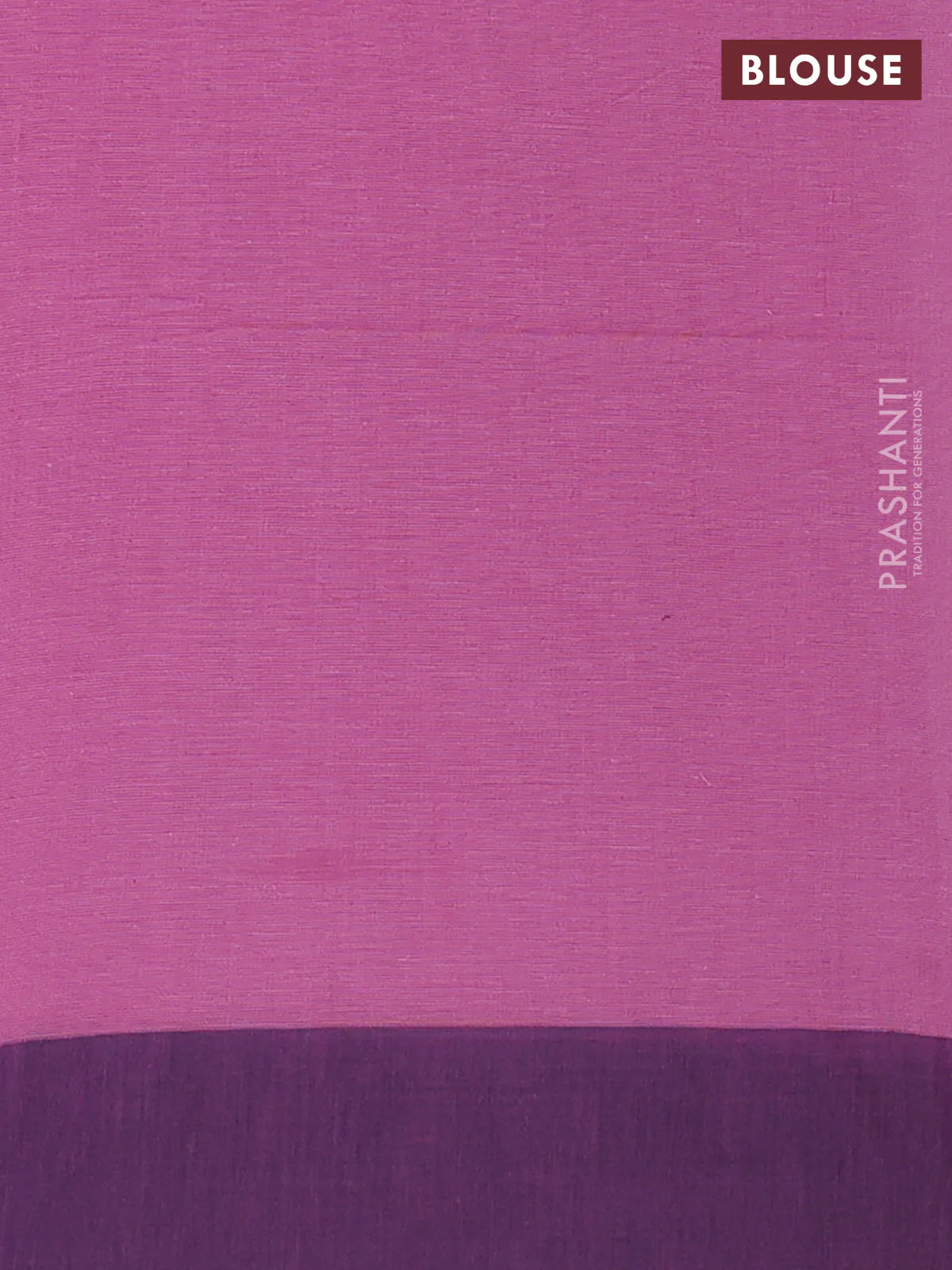 Bengal soft cotton saree pastel pink and navy blue with allover butta weaves and simple border - Image 4