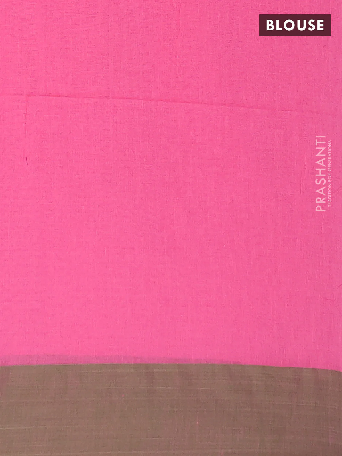 Bengal soft cotton saree peach pink and green with allover butta weaves and simple border - Image 4