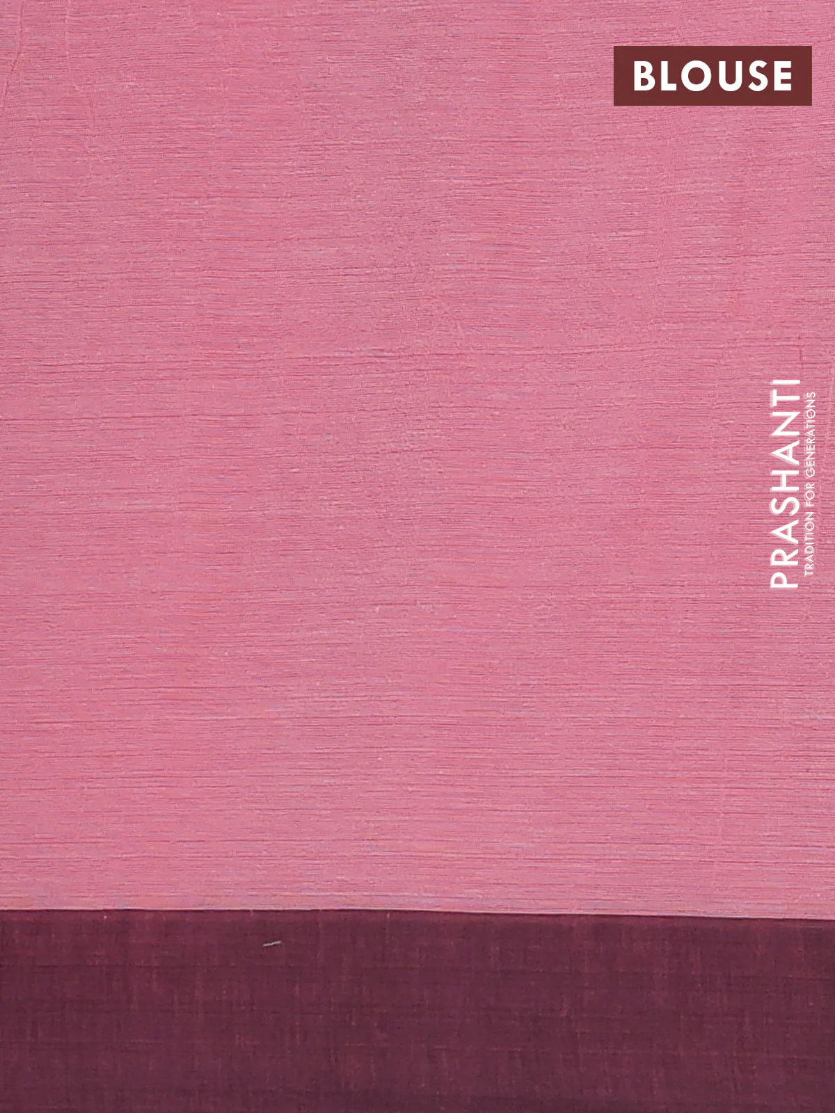 Bengal soft cotton saree peach pink and greyish green with allover weaves and simple border - Image 4