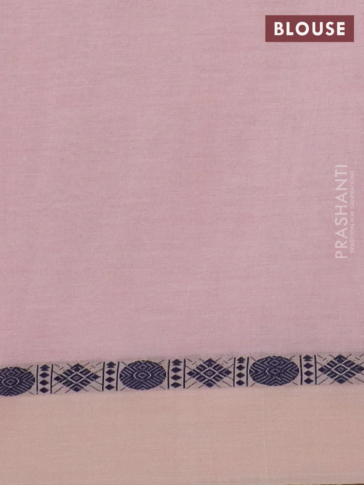 Bengal soft cotton saree peach with thread woven buttas and thread woven simple border - Image 4