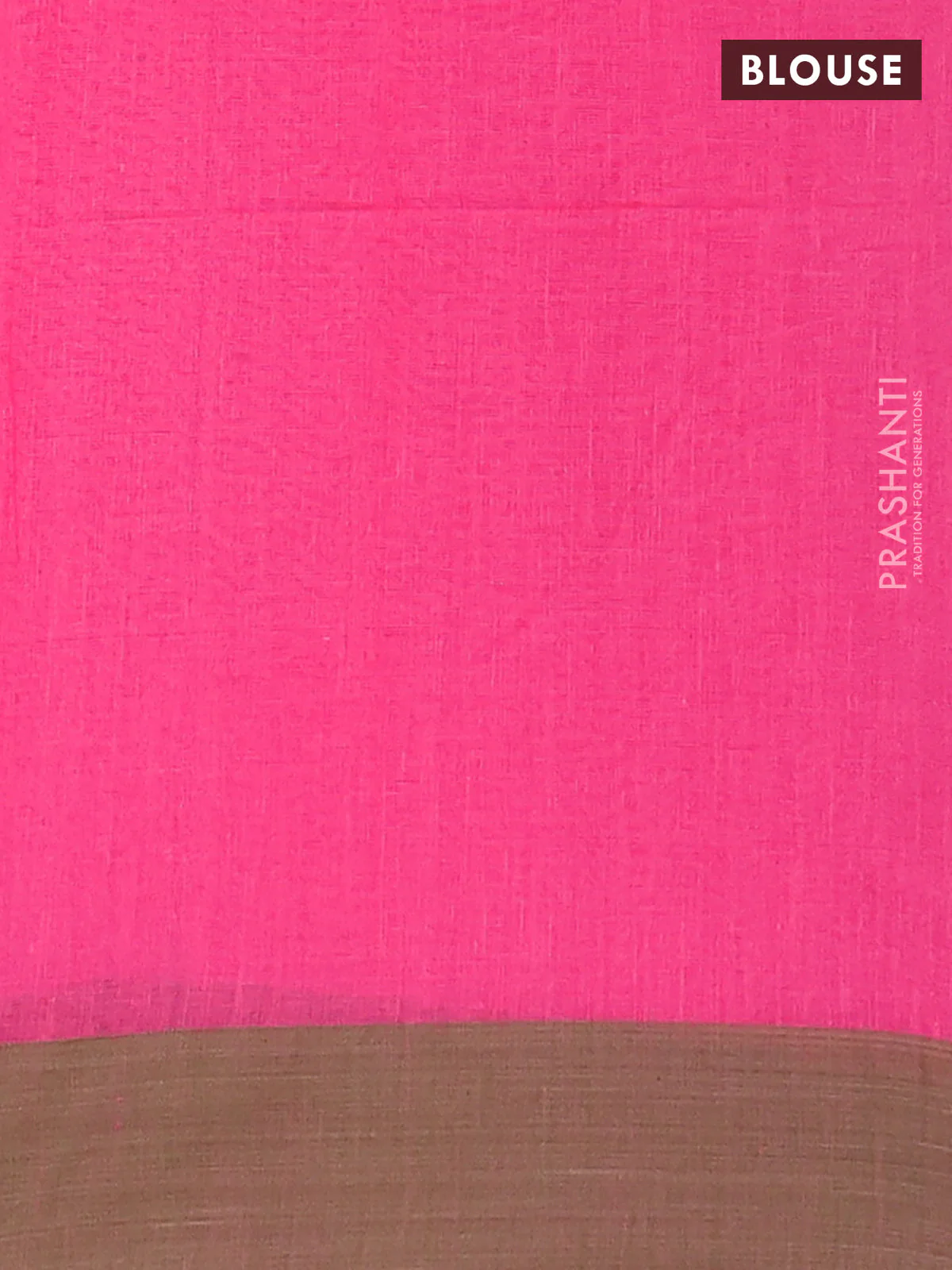 Bengal soft cotton saree pink and green with allover butta weaves and simple border - Image 4