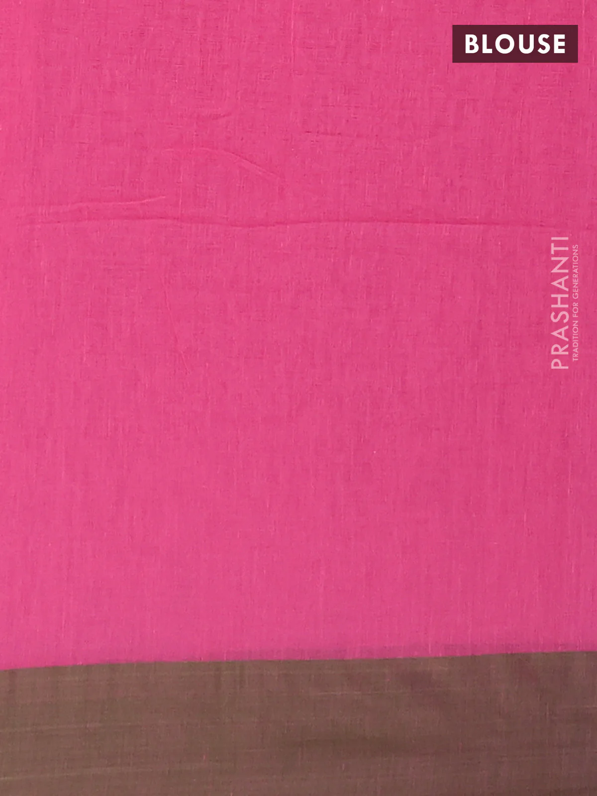 Bengal soft cotton saree pink and green with allover butta weaves and simple border - Image 4