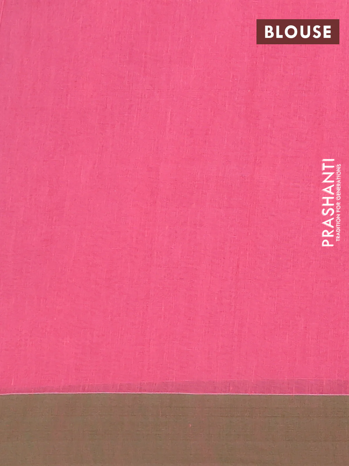 Bengal soft cotton saree pink and green with allover weaves and simple border - Image 4