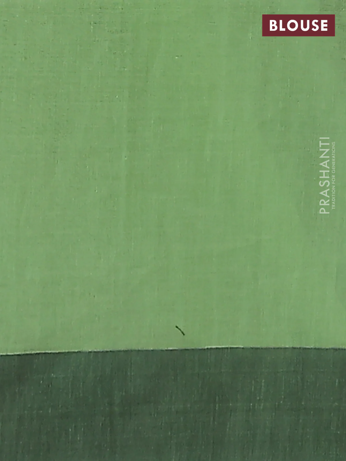 Bengal soft cotton saree pista green and black with allover butta weaves and simple border - Image 4