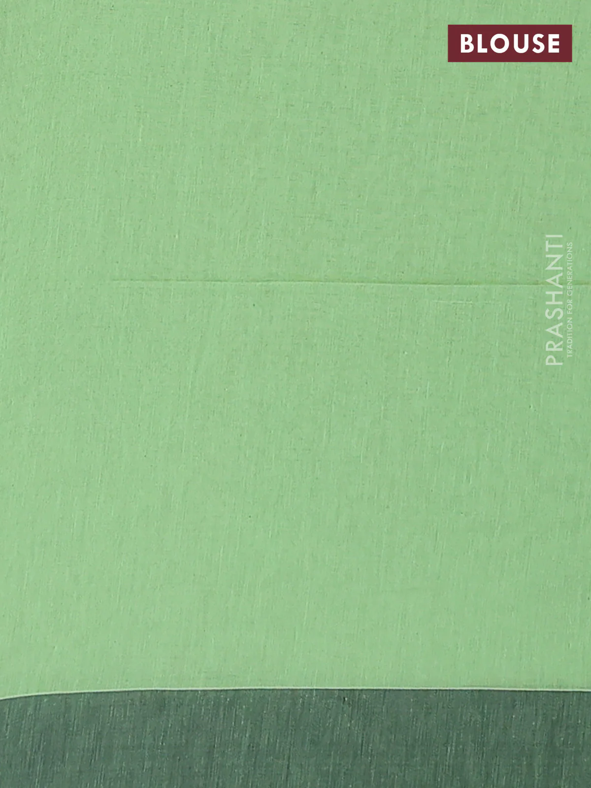 Bengal soft cotton saree pista green and black with allover weaves and simple border - Image 4