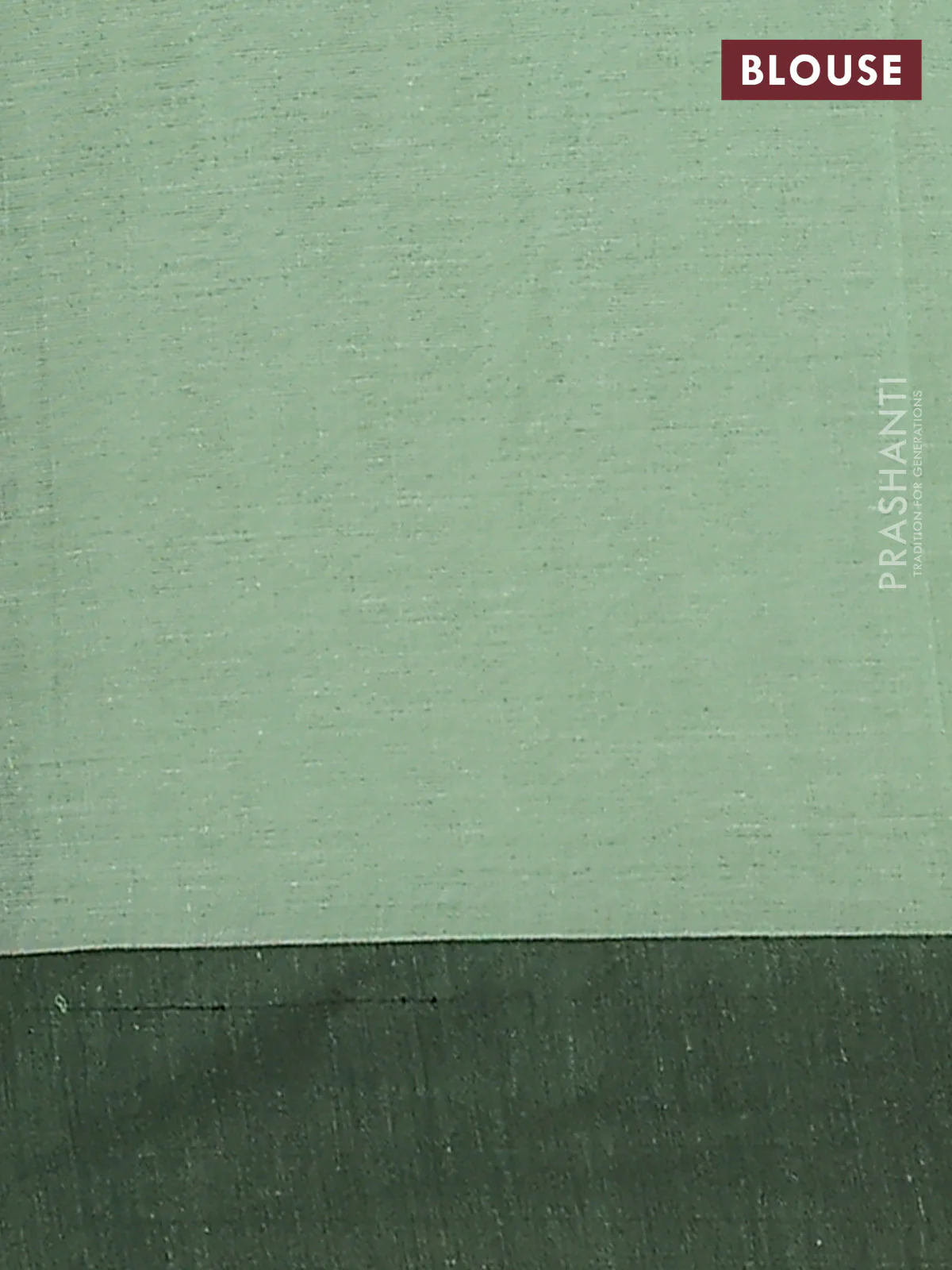 Bengal soft cotton saree pista green and black with allover weaves and simple border - Image 4