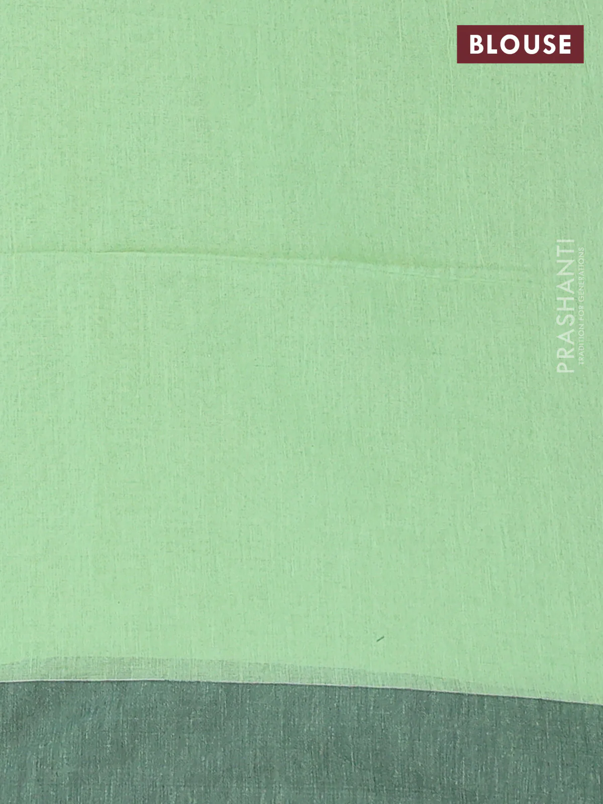 Bengal soft cotton saree pista green and black with allover weaves and simple border - Image 4