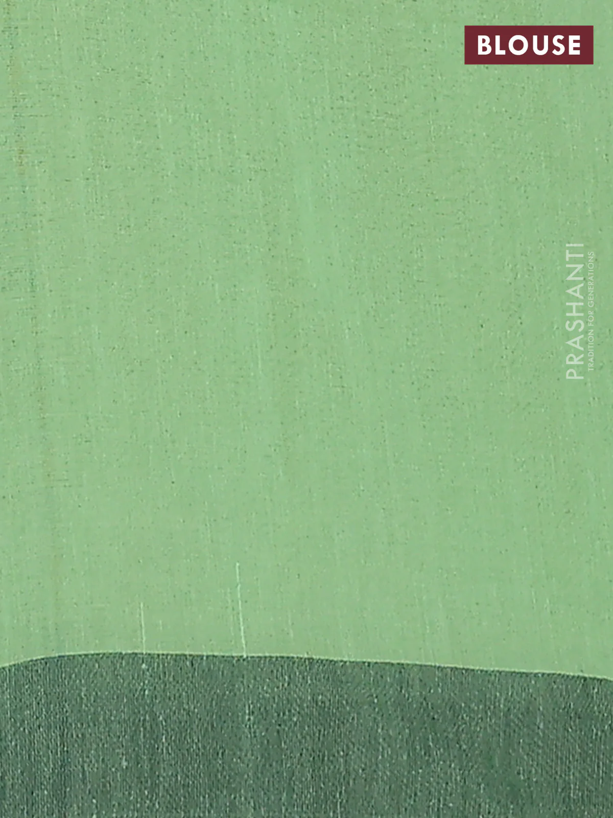 Bengal soft cotton saree pista green and black with allover weaves and simple border - Image 4