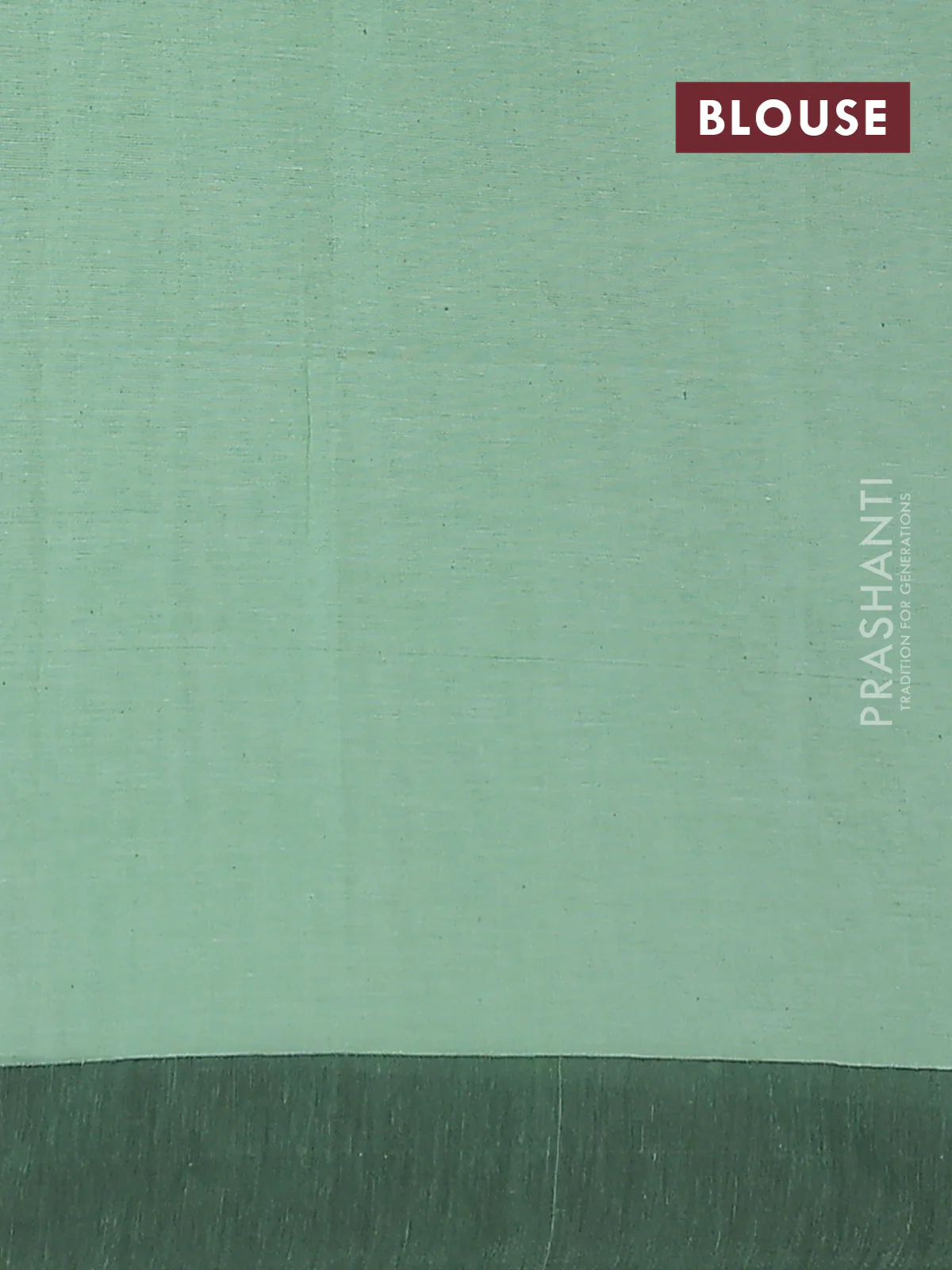 Bengal soft cotton saree pista green and black with butta weaves and simple border - Image 4