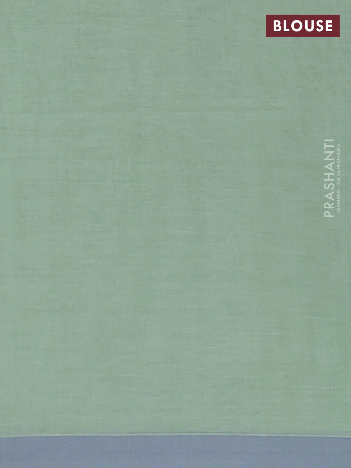 Bengal soft cotton saree pista green and grey with thread woven buttas and simple border - Image 4