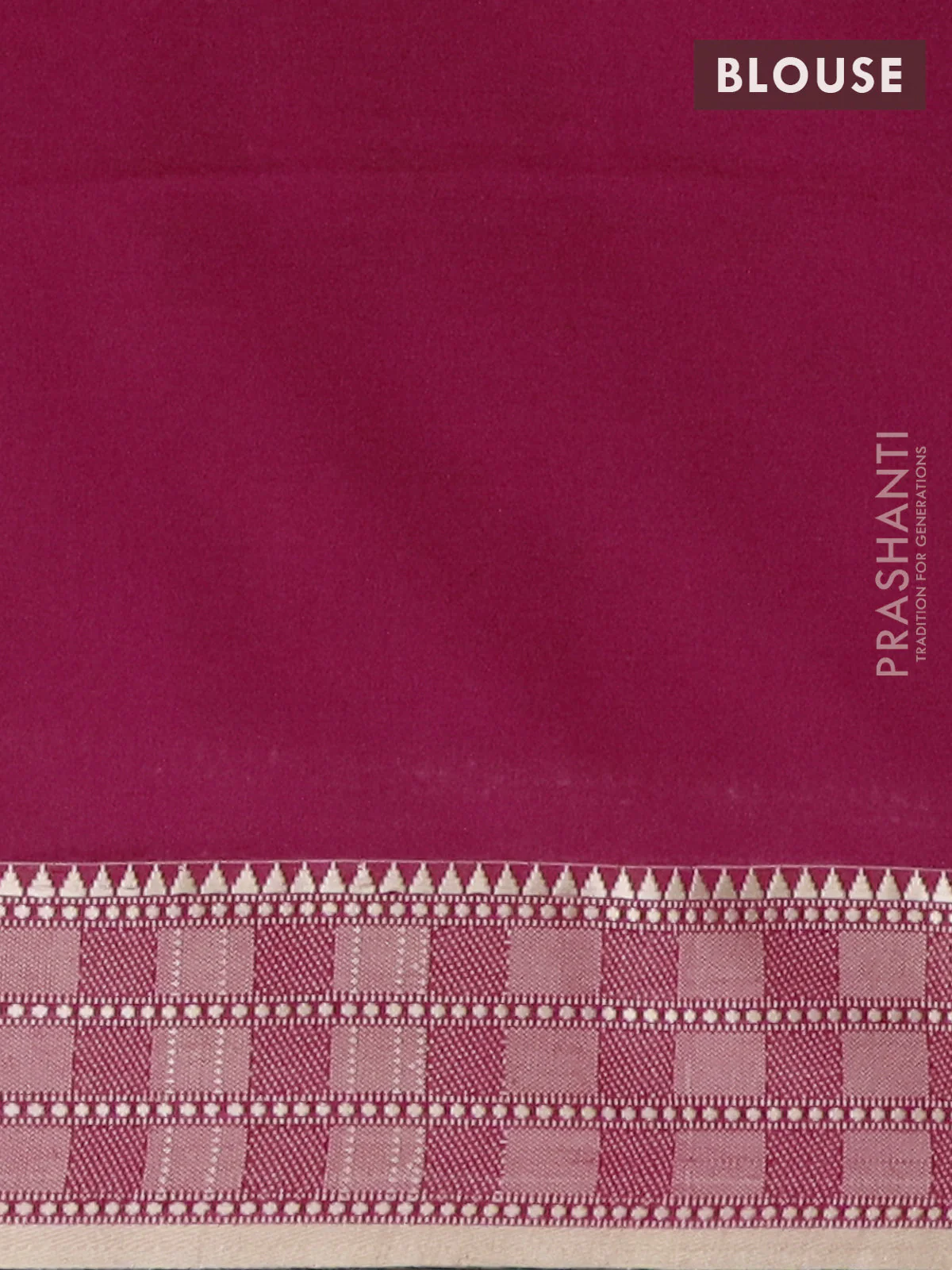 Bengal soft cotton saree reddish pink and sandal with thread woven buttas and temple design thread woven border - Image 4