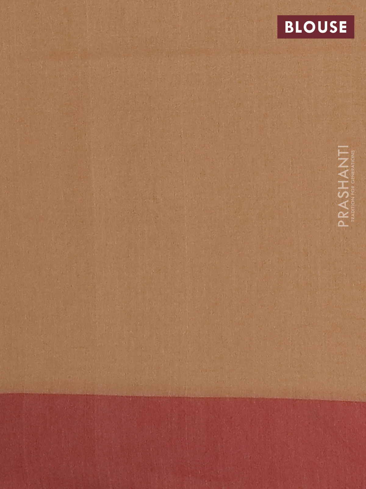 Bengal soft cotton saree sandal and maroon with allover weaves and simple border - Image 4