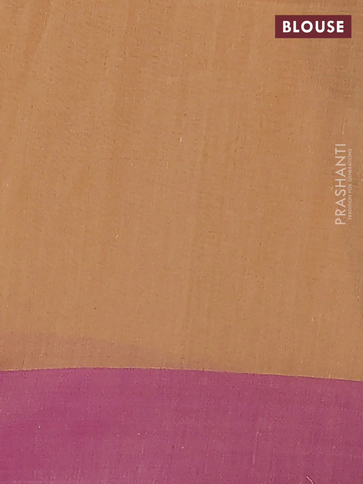 Bengal soft cotton saree sandal and purple with allover butta weaves and simple border - Image 4