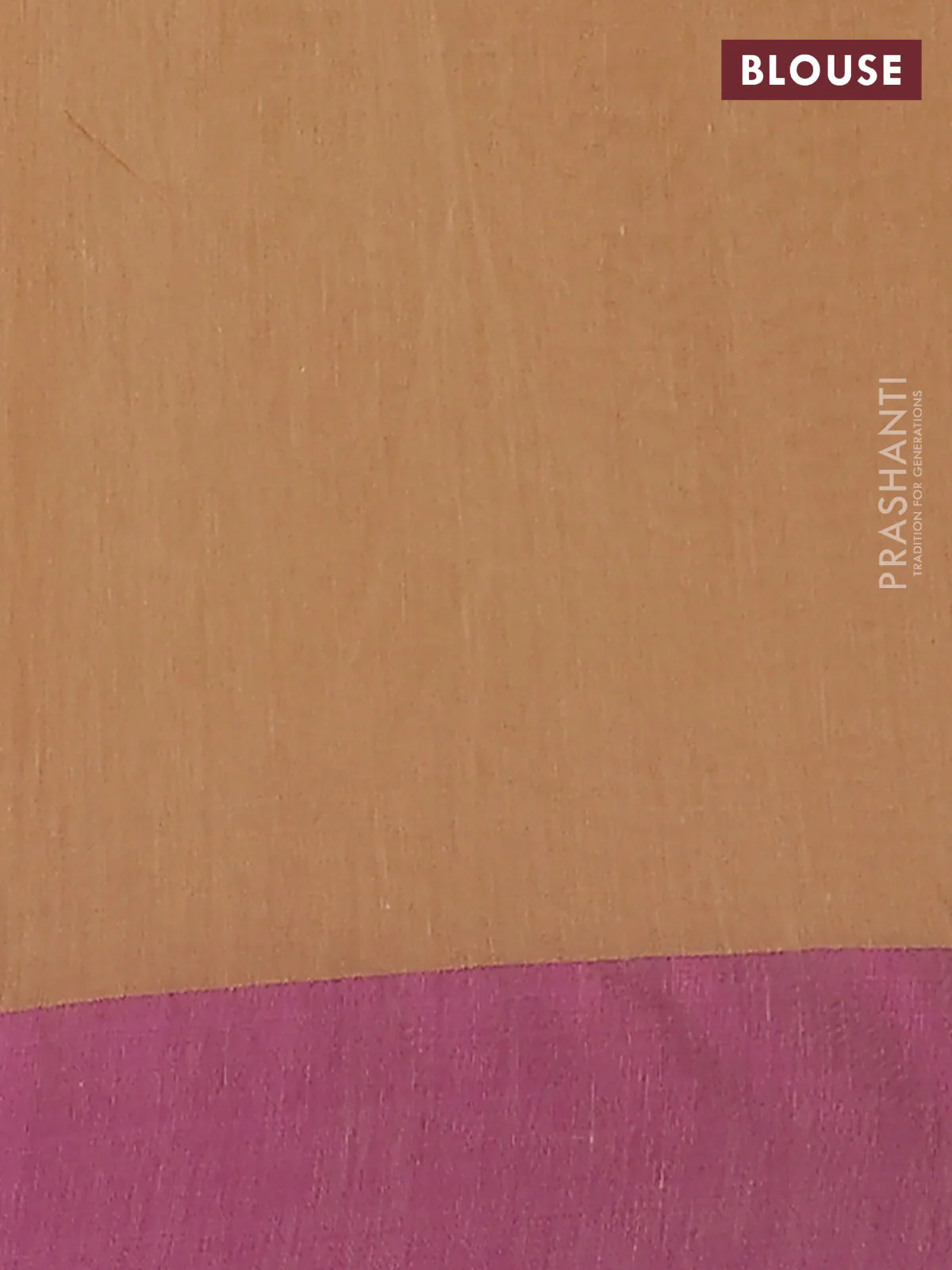 Bengal soft cotton saree sandal and purple with allover butta weaves and simple border - Image 4