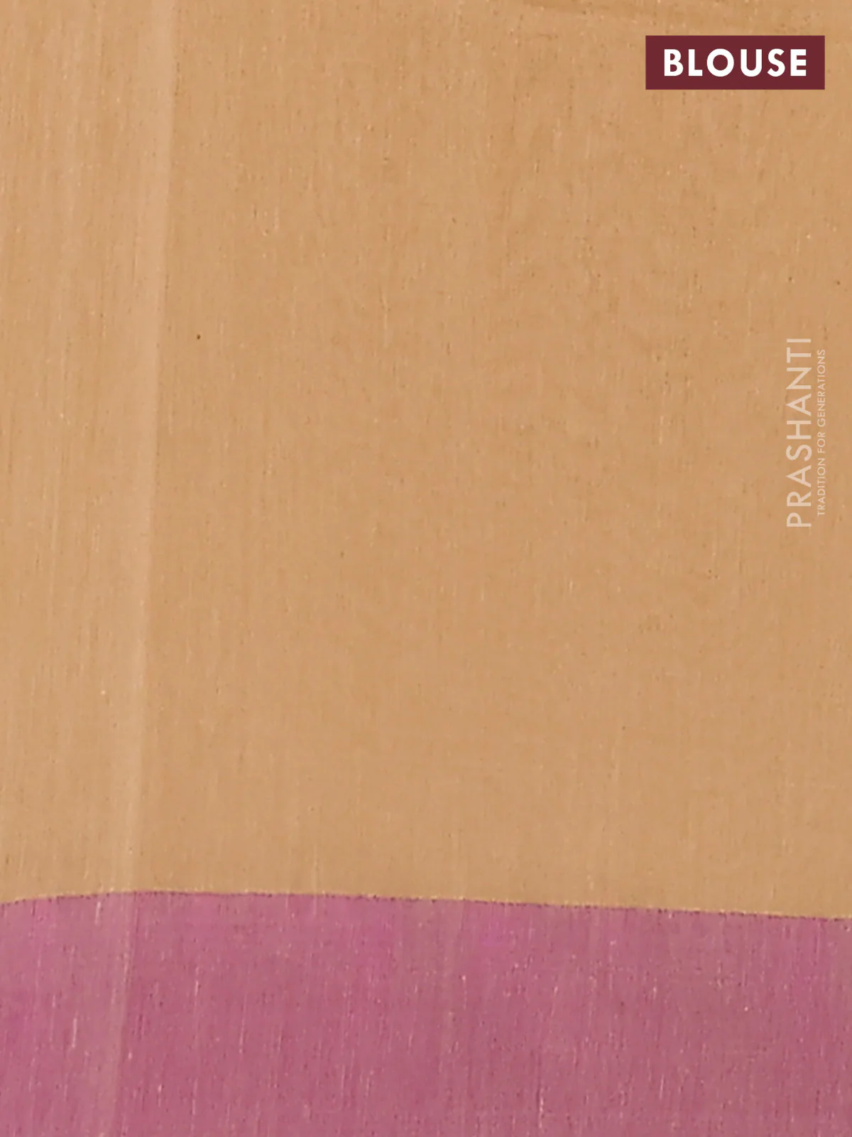 Bengal soft cotton saree sandal and purple with allover weaves and simple border - Image 4