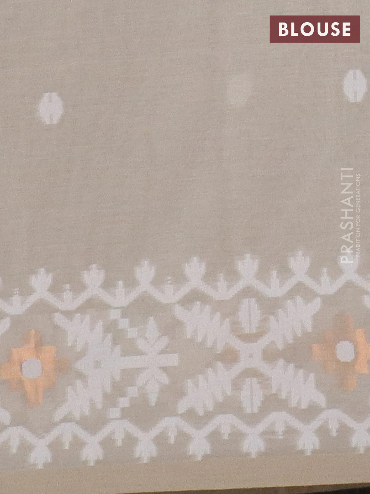Bengal soft cotton saree sandal with thread woven buttas and thread woven border - Image 4