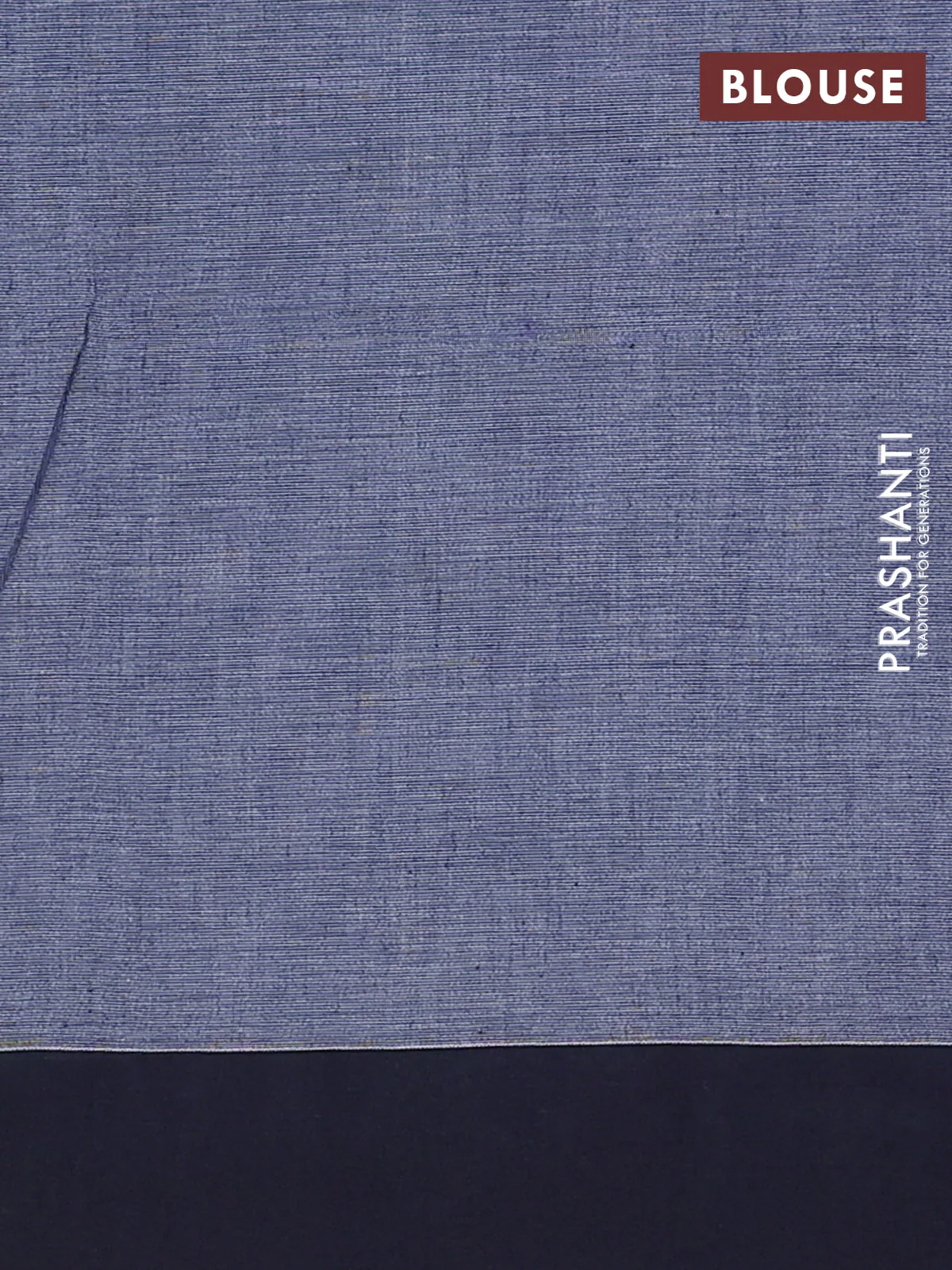 Bengal soft cotton saree teal blue and navy blue with allover weaves and simple border - Image 4