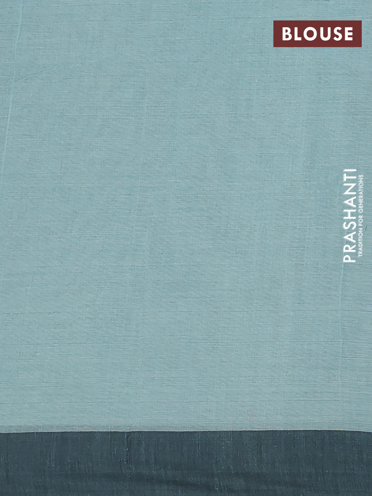 Bengal soft cotton saree teal blue and pastel green with allover weaves and simple border - Image 4