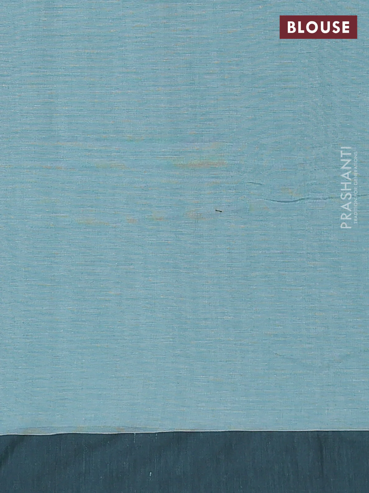 Bengal soft cotton saree teal green and light blue with allover butta weaves and simple border - Image 4