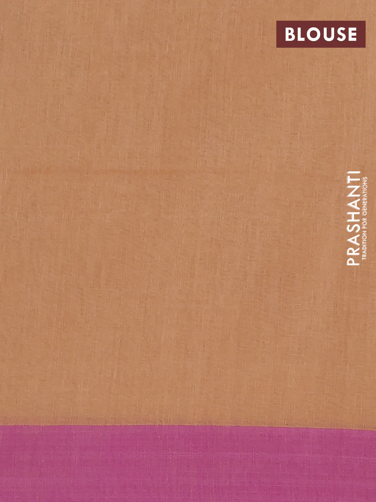 Bengal soft cotton saree violet and sandal with allover weaves and simple border - Image 4