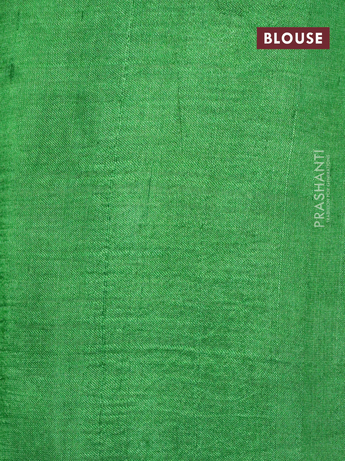 Bishnupuri silk saree pista green and green with butta prints and printed border - Image 4