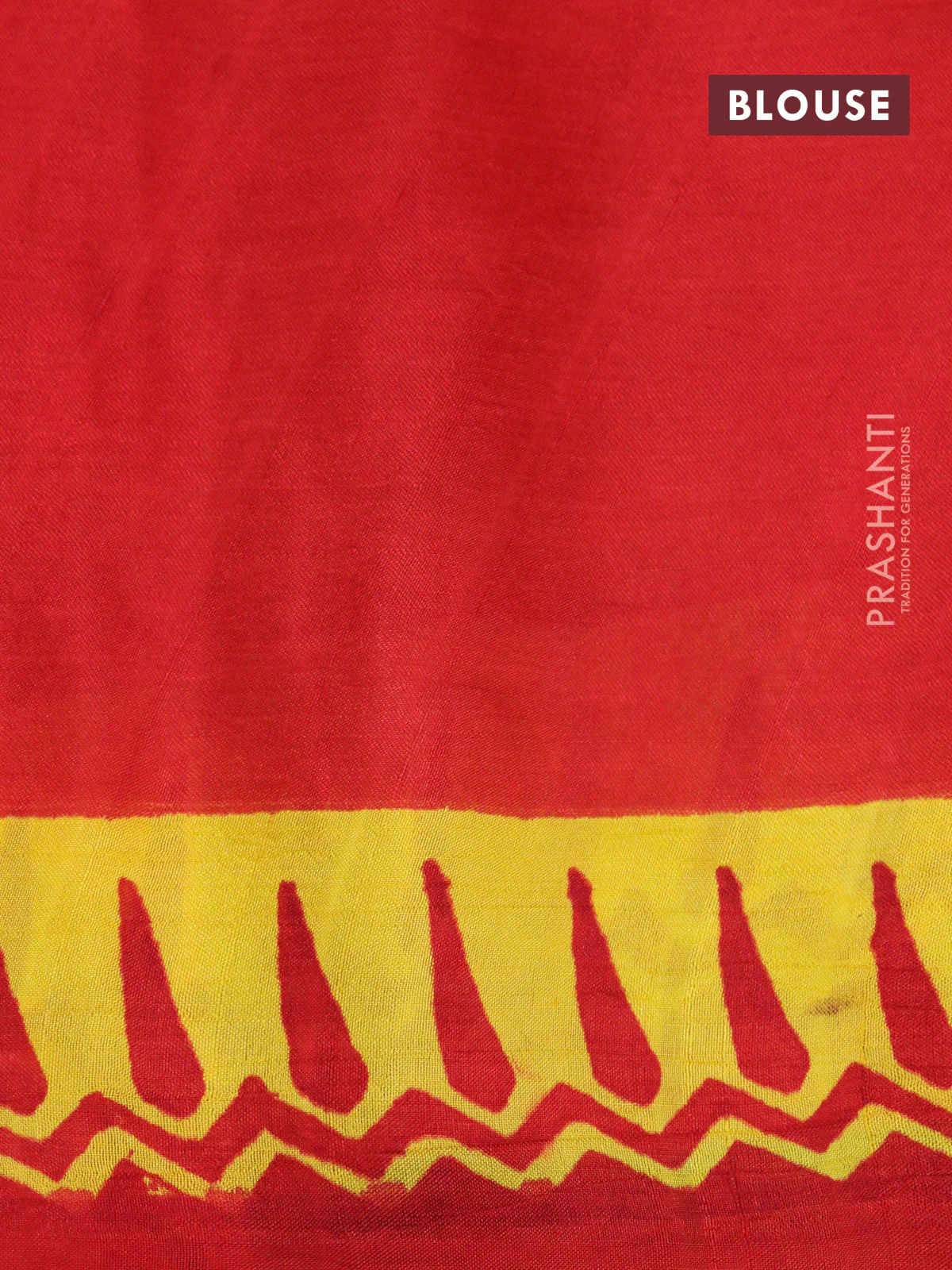 Bishnupuri silk saree yellow and red with butta prints and printed border - Image 4