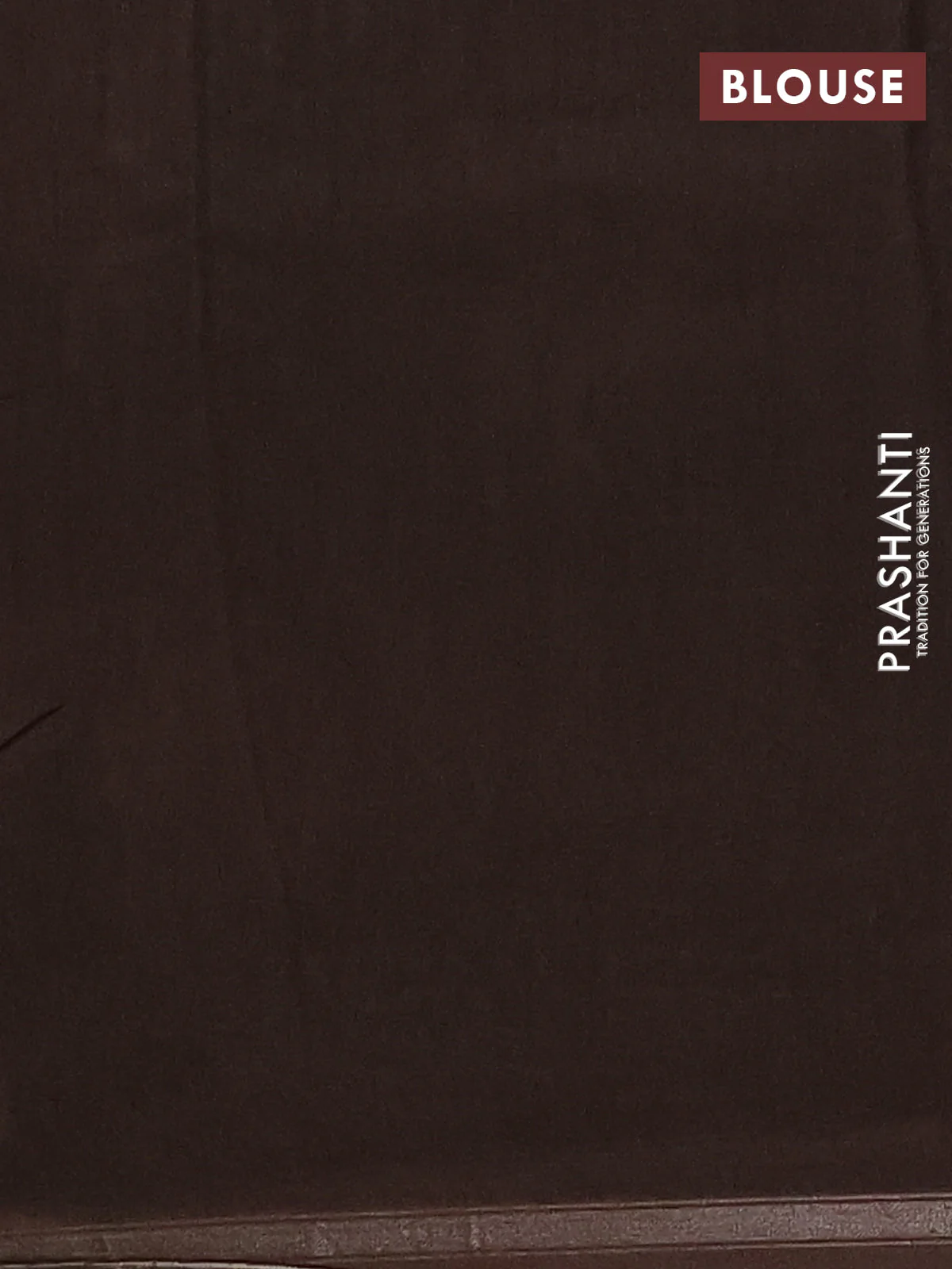 Chanderi silk cotton saree beige and brown with allover prints and kantha stich work border - Image 4