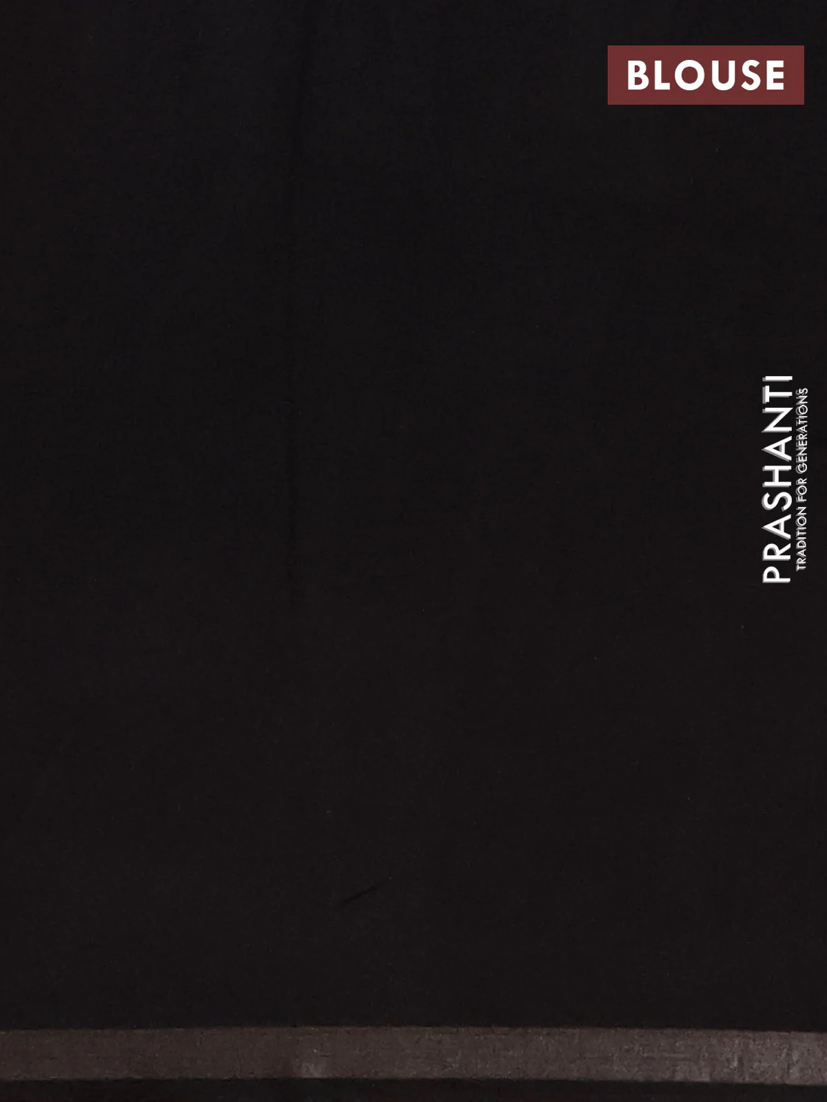 Chanderi silk cotton saree black and red with allover prints and zari woven borde - Image 4