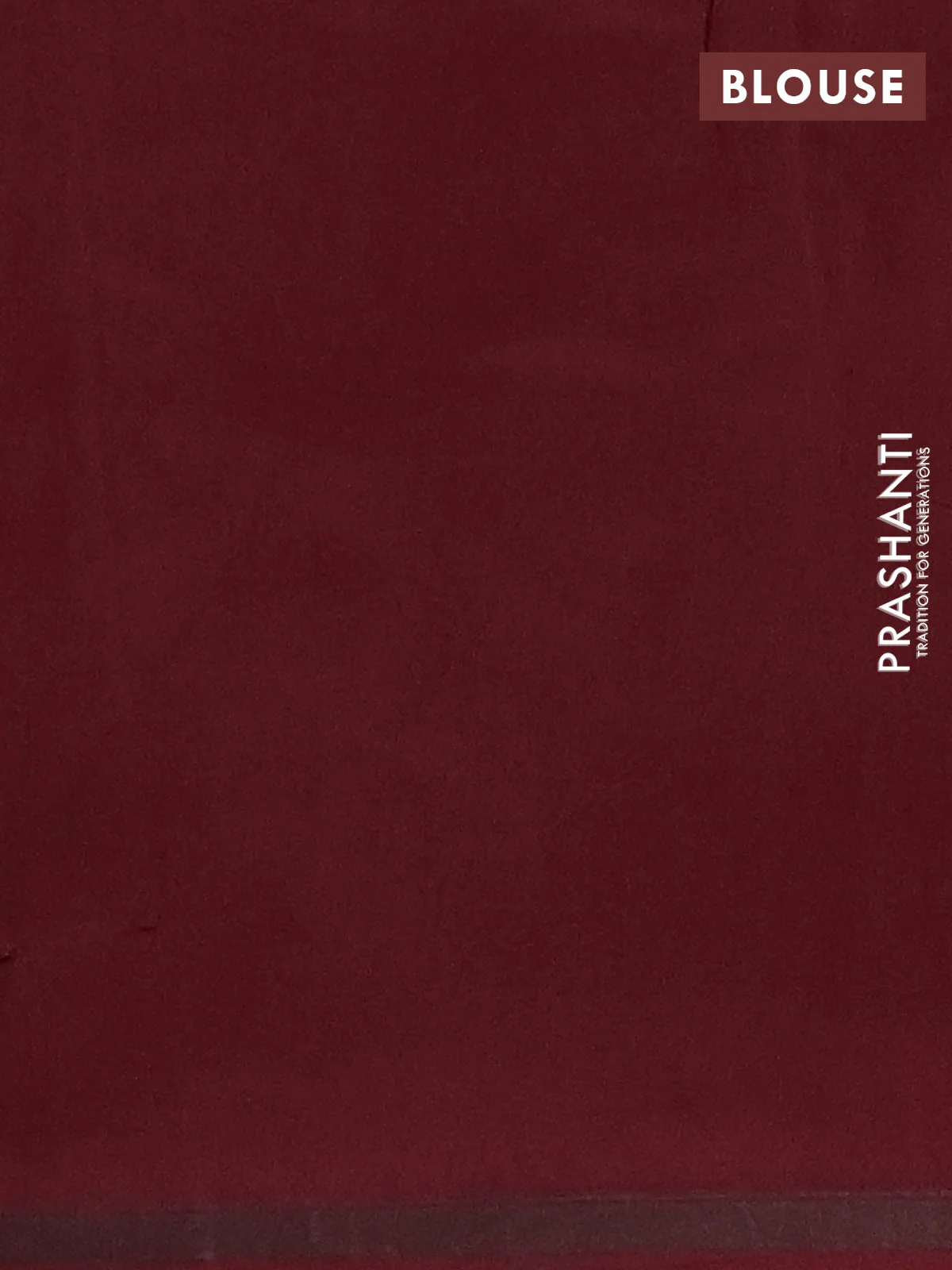Chanderi silk cotton saree deep maroon with allover prints and kantha stich work border - Image 4