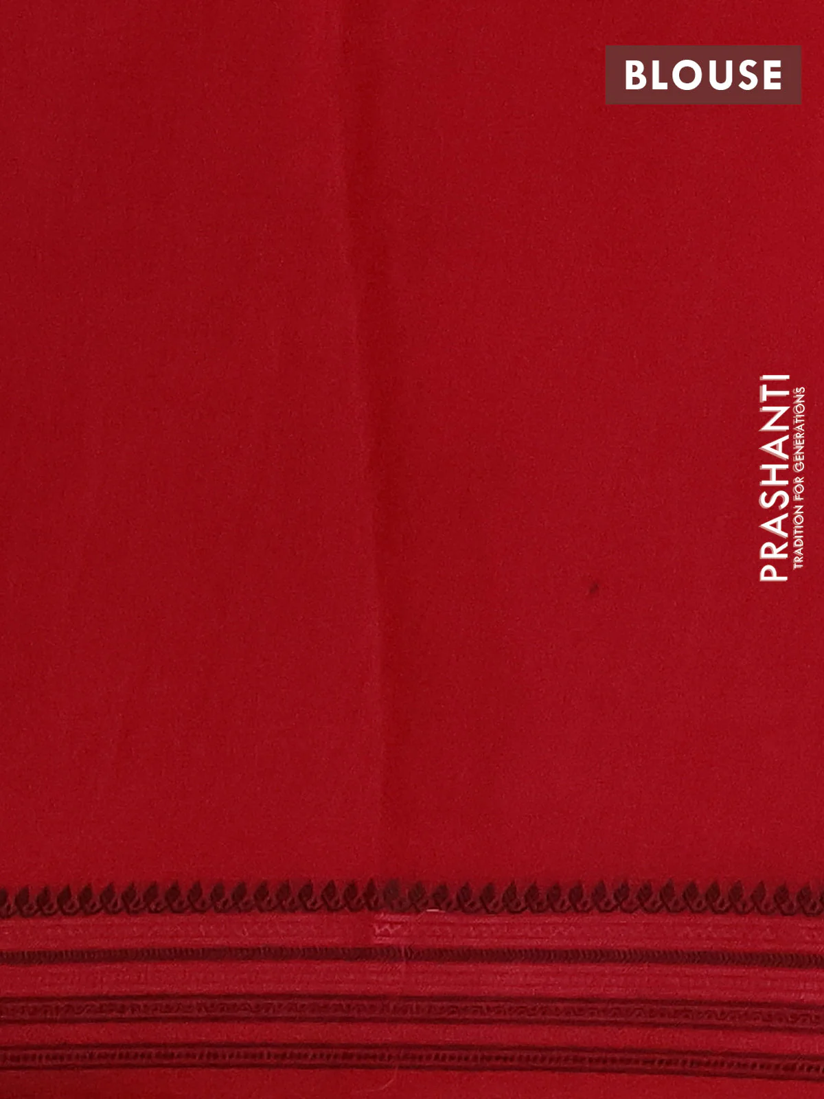 Chanderi silk cotton saree maroon with allover prints and thread woven border - Image 4