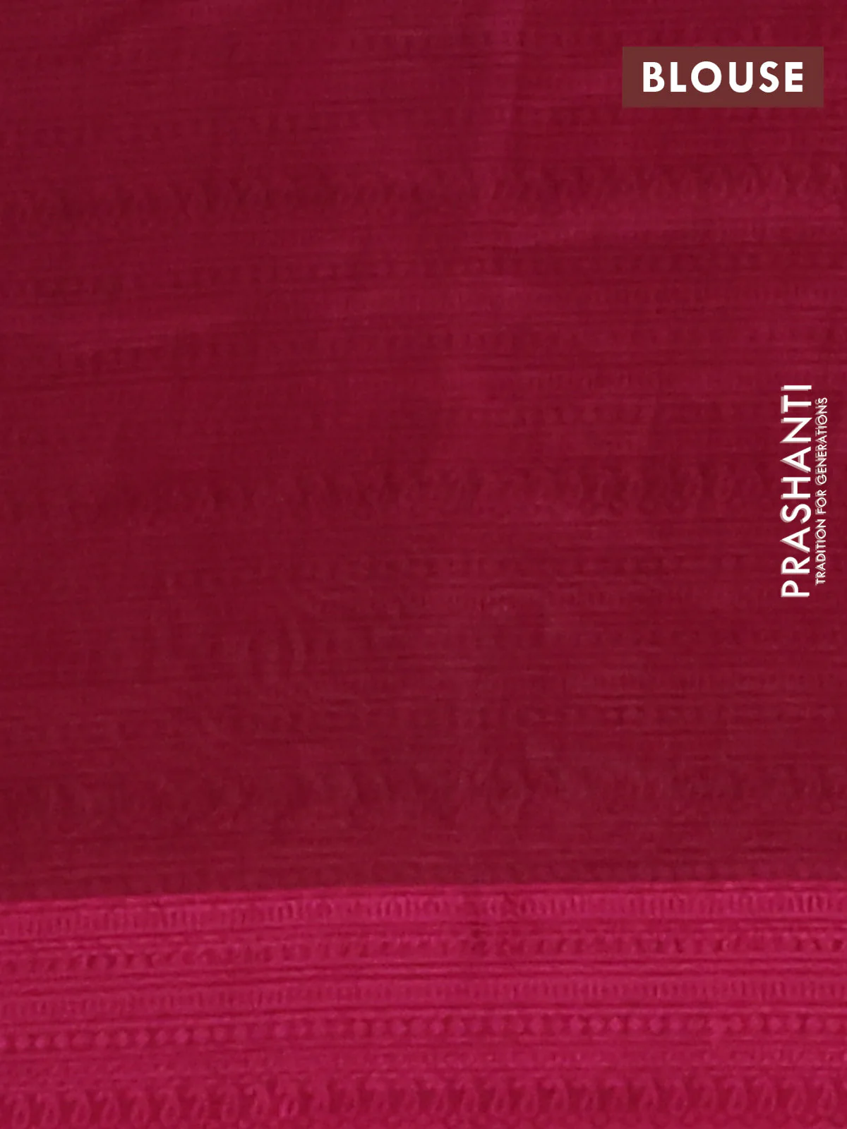 Chanderi silk cotton saree mild peach and wine shade with allover prints and thread woven border - Image 4