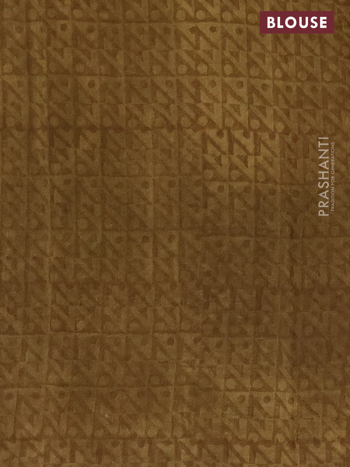 Chanderi silk cotton saree mustard green shade with allover prints & mirror work and mirror work printed border - Image 4